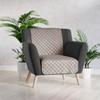 Velvi Velour Throw Gray-Beige With Geometric Pattern 70X160 Cm