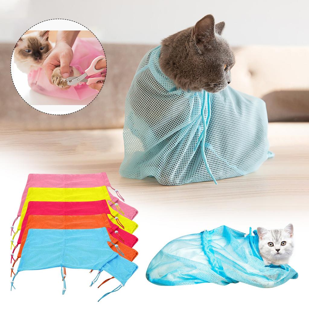 Cheap Multifunctional Cat Bath Bag Adjustable Breathable Bath Bag Anti