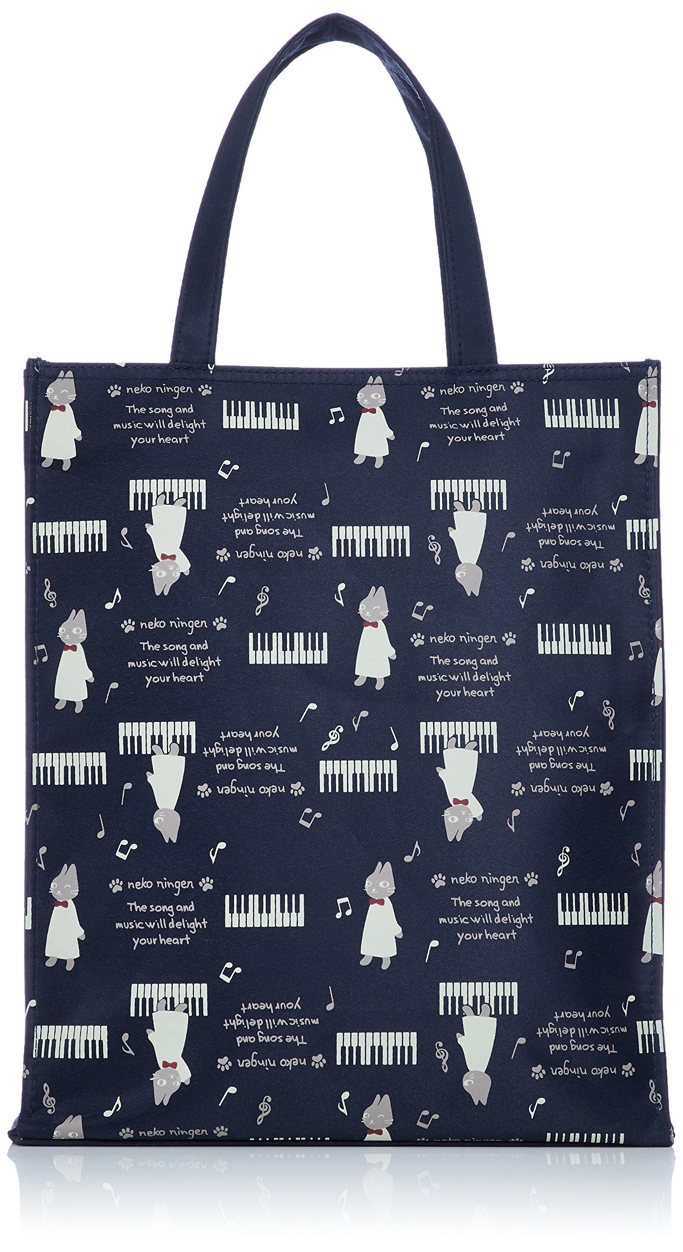 

OFS. Cat Print Tote Bag, A4 Size, 1803-4M34, Navy