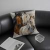 Printing Stylish Horse Fashion Cushion Cover Pillowcase Ultra Soft Skin Friendly Fabric Cloud Like Comfort & Concealed Zipper