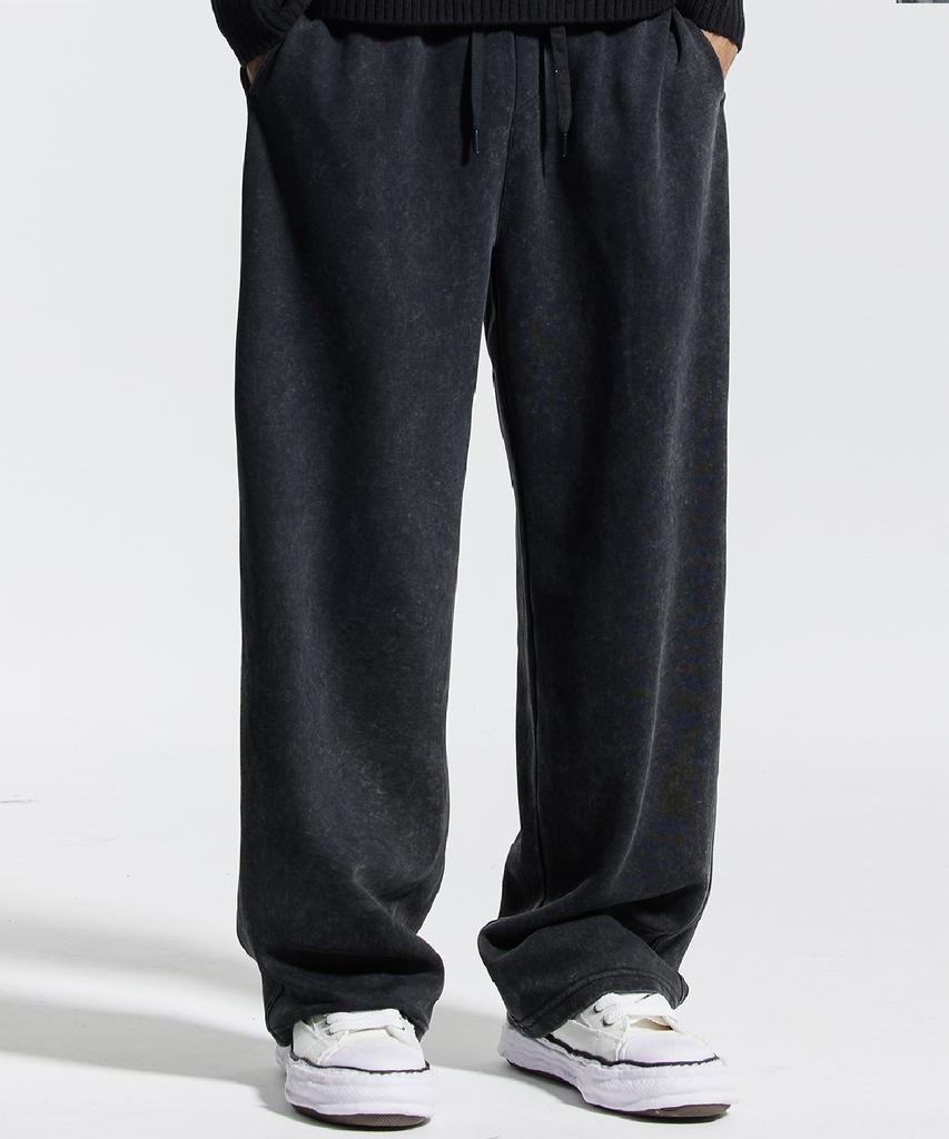 CREAM SODA LAB Pigment Wide String Pants Black