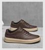 Baskets Homme Haut de Gamme en Cuir Véritable 2025: Chaussures décontractées polyvalentes à semelles épaisses en cuir de vache