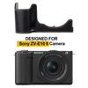 Rieibi Camera PU Leather Half Case for Sony II Protective Case for Sony II Cover for Sony ZVE10 Bottom Opening Version and Hand Grip Design Case,