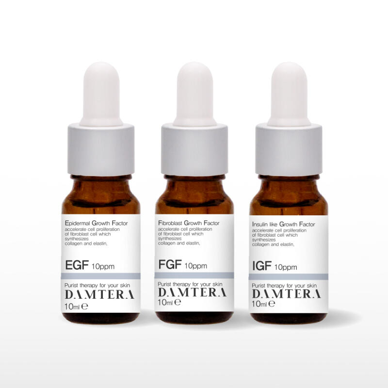 DAMTERA EGF FGF IGF 10ppm Ampoule Original 10ml 3-piece set DAMTERA EGF+FGF+IGF 10ml