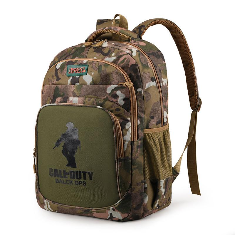 Camouflage backpack outdoor large-capacity schoolbag new computer bag fashion casual backpack men's
