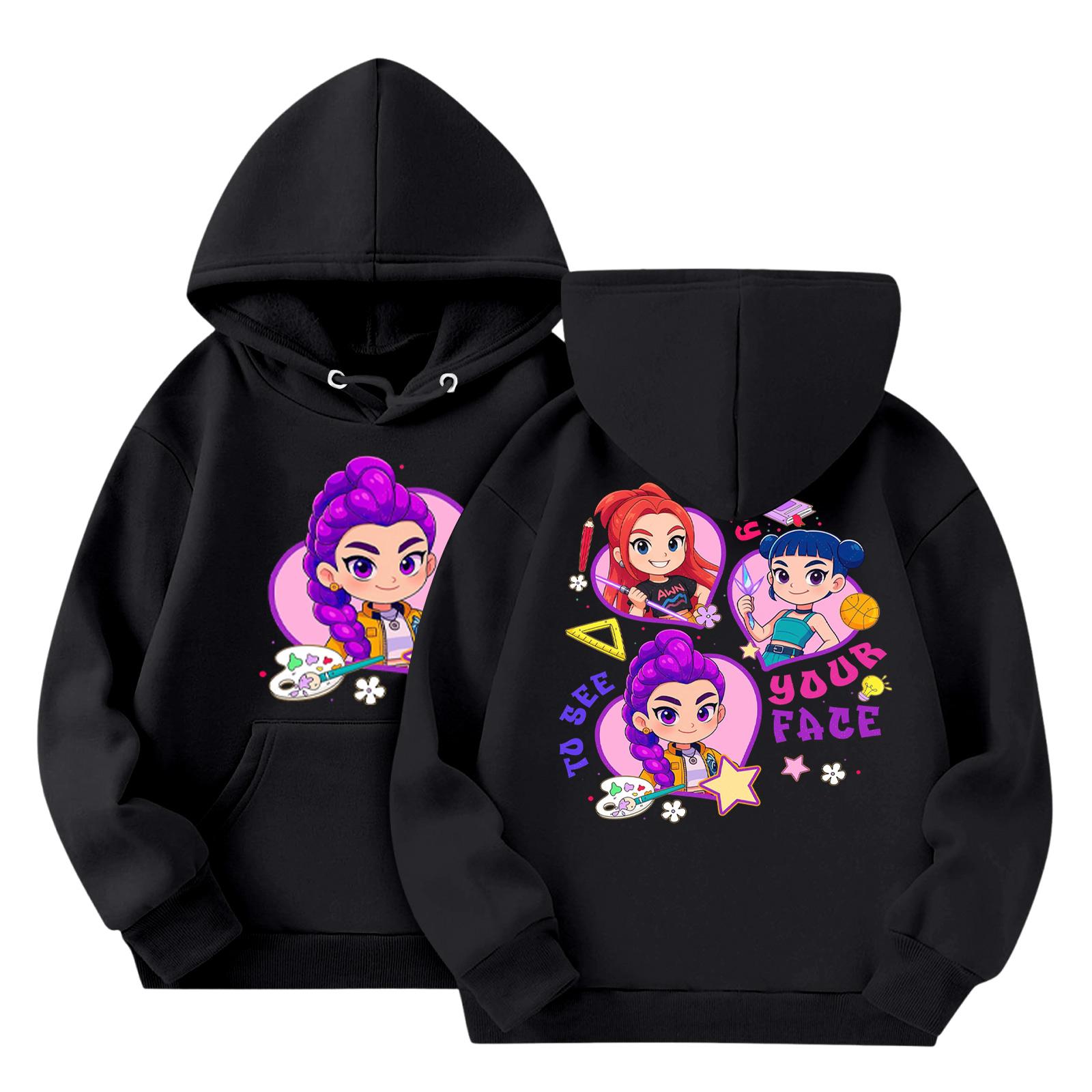 

Детская мода Легкий пуловер с длинным рукавом с карманами Толстовка с принтом 100