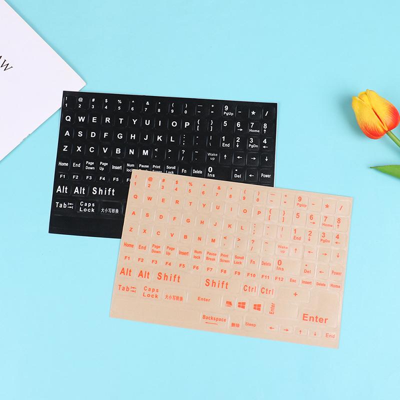 English Full Keyboard Frosted Transparent Keyboard Stickers Computer Notebook