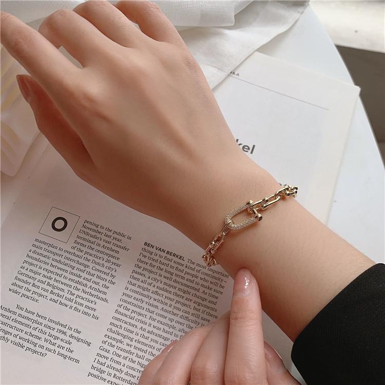 New South Korea Metal Chain Bracelet Elegant Fashion Simple Geometric Bracelet Women's Jewelry