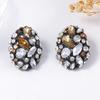 Mode Metalen Strass Geometrische Stud Oorbellen ZAA Nieuwe Eenvoudige Elegante Oorbellen Dames Dagelijkse Zirkonia Accessoires