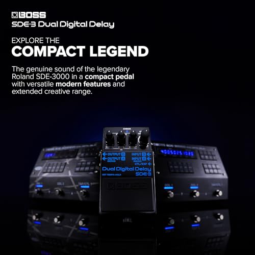 BOSS SDE-3 Dual Digital Delay Pedal | Authentic Roland SDE-3000 Sound | Compact Pedal | Versatile Modern Features | Long Delay Time (Up To 1600 Ms) |