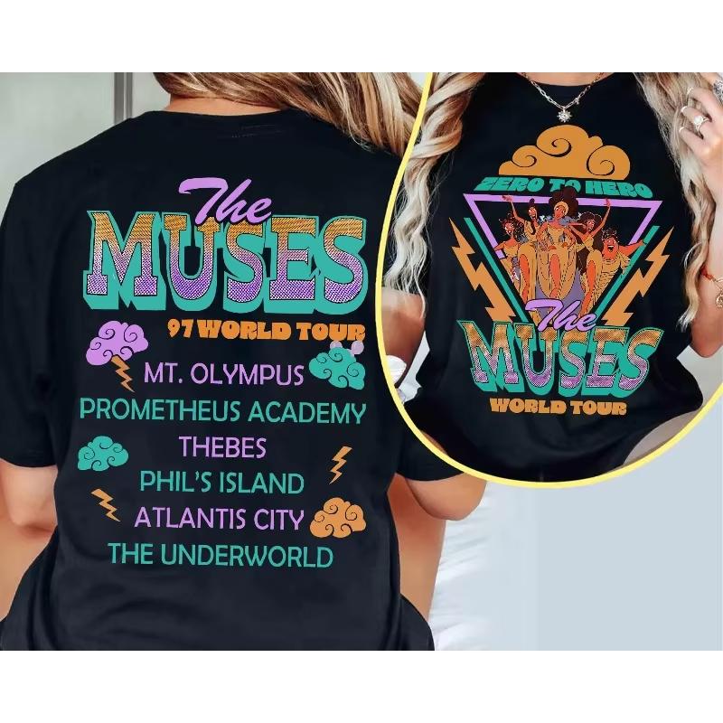 Retro Retro Hercules Muse 97 World Tour Tshirt Four Seasons Casual Unisex and Women Suitable Casual Fashion Tshirt S