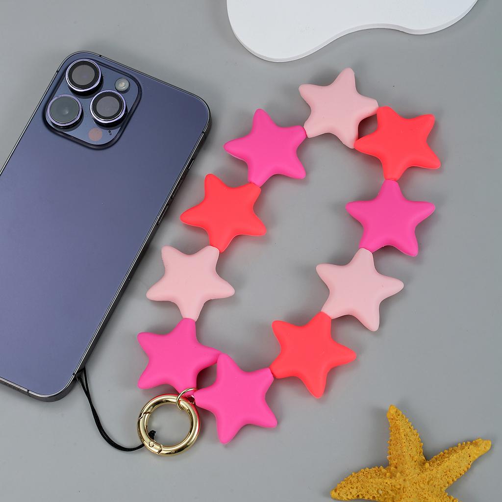 Cute Cartoon Star Pendant Keychain Silicone Colorful Stars Woman Key Chain For  Men Women Bag Charm Accessories Gifts