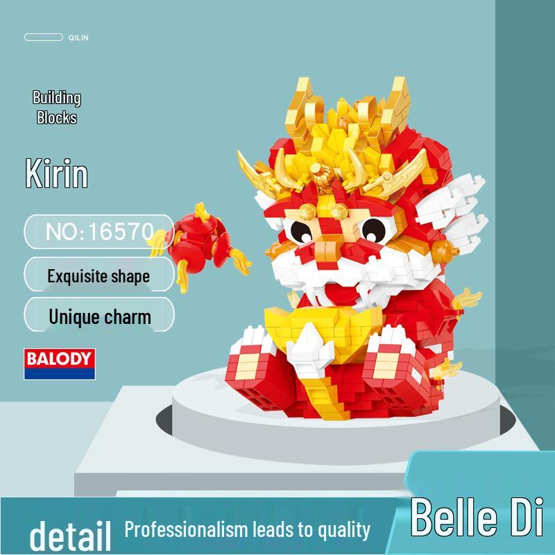Bele Di 16575 Chinese Style Yearly Abundance Creative Micro Diamond Building Blocks Toy
