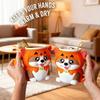 Corgi Ice Cream Pint Holder with Pumpkin Hoodie Insulated Sleeves Cover