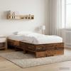 Bed Frame with Shelf Reclaimed Wood 80 x 200 cm Engineered Wood