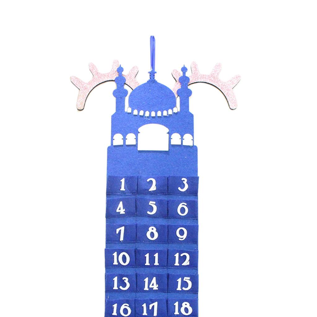 Eid Advent Calendar Hanging Storage Bag Party Decor