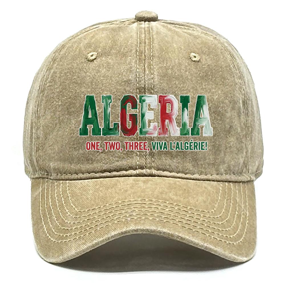 Algeria Flag Printed Snapback Baseball Cap Adjustable Sun Hat All Season Slouchy Trendy Sports Hat For Unisex Women Outdoor Cycling