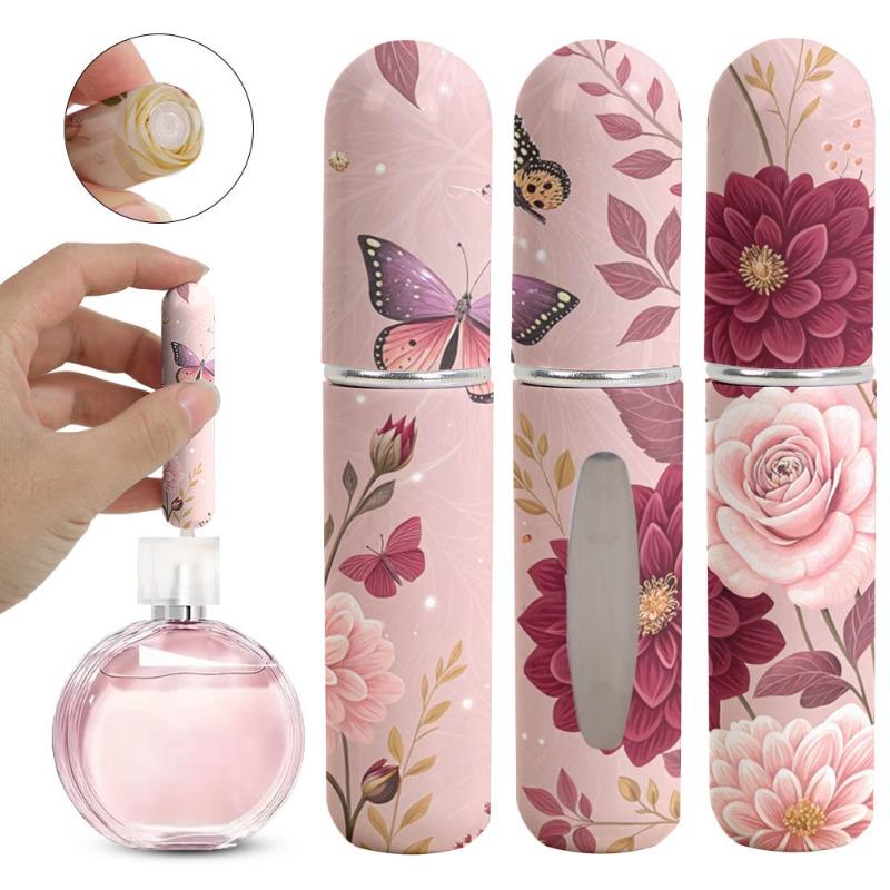 5ML Cute Butterfly Pattern Perfume Bottle Travel Size Spray Bottle with Direct Charging From The Bottom