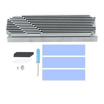 M.2 2280 SSD Heatsink Anodized Aluminium Alloy Fast Heat Conduction M.2 2280 SSD Cooler for Desktop Computer Gray