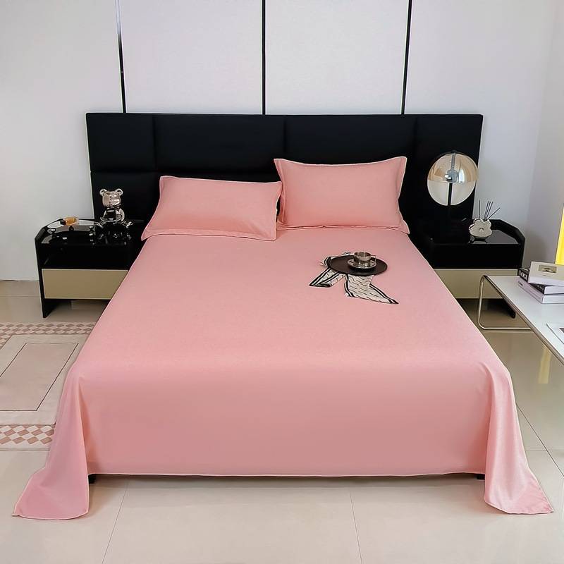 Modern Minimalist Cotton Bed Sheet With Soft Washable Fabric For Single Dorm Bed