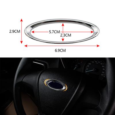 Anello con logo per copertura cromata in ABS del volante per Ford Focus 2 3 Fiesta Ecosport Kuga Accessori auto