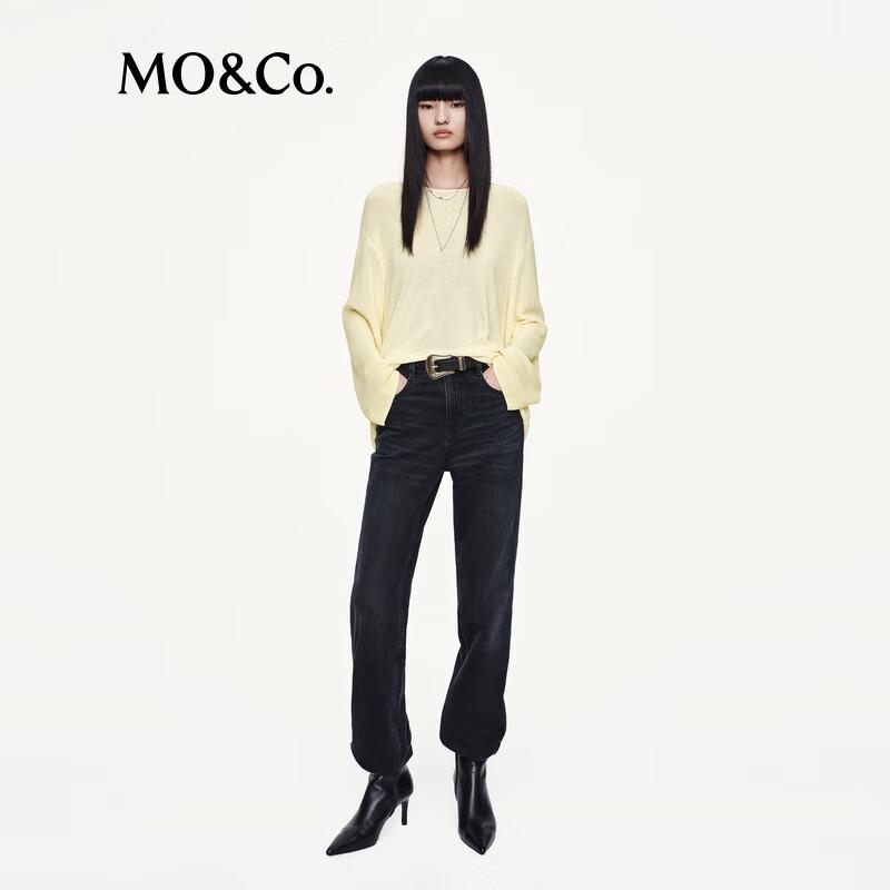 

MO&Co. Autumn 2025 Hand-Crocheted Openwork Loose Knit Sweater M