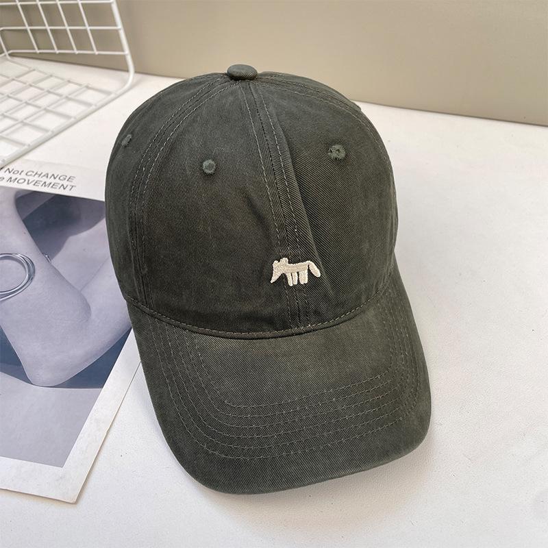 Embroidered Letters Show The Face Small Peaked Cap Children'S Season Sun Protection Warm Versatile Big Head Circumference Baseball Cap
