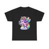 Unisex Adult T Shirt Unicorn Rainbow Weightlifting Theme Work Out Gym Novelty