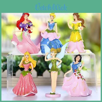Premium Quality 6pcs Disney Princess Figurines Including Aurora And Belle