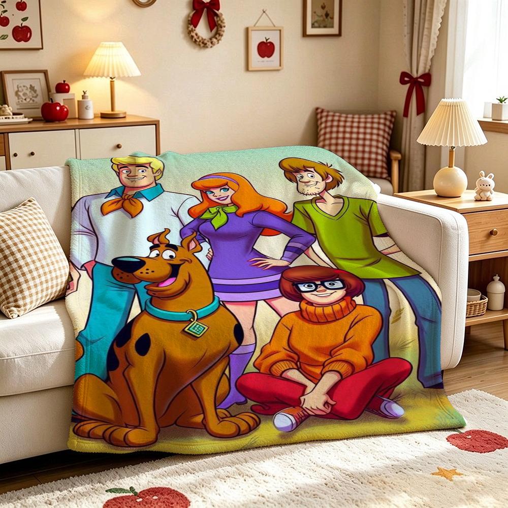 Cool Scoobydoo Cartoon Anime Blanket Comfortable Skinfriendly Throw Blanket For Living Room Bedroom Recliner Party Decor Christmas Gift
