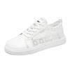 Scarpe da Ginnastica Piatte da Donna Bianche Comode Traspiranti Casual Design Leggero