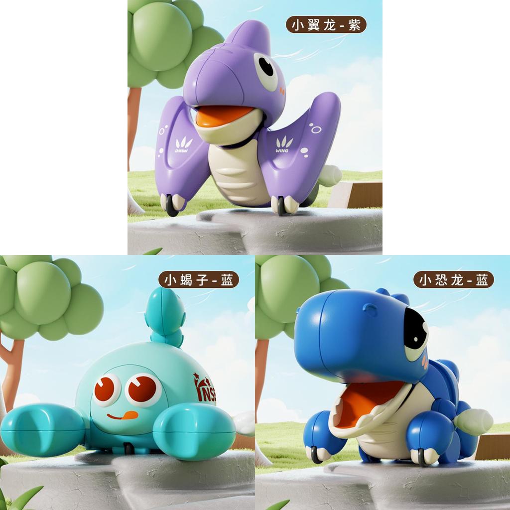 Dinosaur Toy For Babies With Chaindriven Push And Crawl Learning For Toddler Development