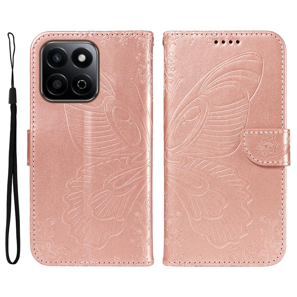 For Honor Play 60 Plus 5G/Play 9T/X7c 4G/200 Smart 5G Case Butterfly Pattern Leather Wallet Flip Phone Cover