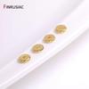 Trendy 14K Gold Plated Brass 4mm/5mm/6mm Spacer Beads For DIY Bracelet Round Flat Beads Jewelry Making Accessories Wholesale