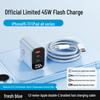 45W Gallium Nitride Fast Charger with Three Ports for iPhone 16 Pro Max