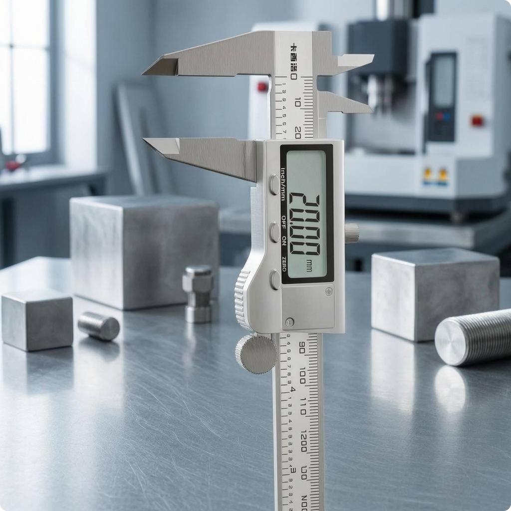 Digital Screen Caliper Metal Housing Stainless Steel 0.01 Mm