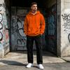 Men's Casual Loose Fit Hoodie and Cargo Pants 2 Piece Set with Elastic Waist for Everyday Streetwear