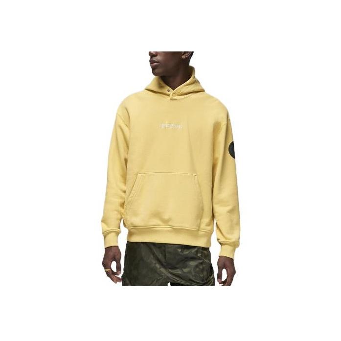 Jordan Paris Saint-Germain Letter Embroidery Loose Fleece Hoodie Men Hoodies Saturn-Gold FN5324-700