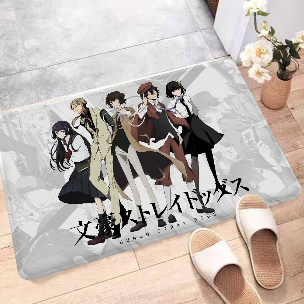Japanischer Manga Bungo Stray Dogs Fußmatte Rechteckig Rutschfest Zuhause Weich Badematte Vordertür Innen Außen Matte Hotel Dekorationsmatte