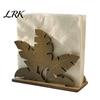 Nordic Style Tissue Holder Wood Napkin Holder, Leaf Shape Solid Dispenser, Decorative Organizer for Table Paper Towel Dining Room And Coffee