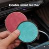 For Toyota Camry Crown Majesta Highlander Land Cruiser Car Water Cup Pads Leather Alloy Coaster non-slip Mat Interior Accessorie