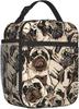 Pugs Dog Lunch Bag/Lunch Box/Lunch Tote/Picnic Bags Insulated Cooler Travel Organizer