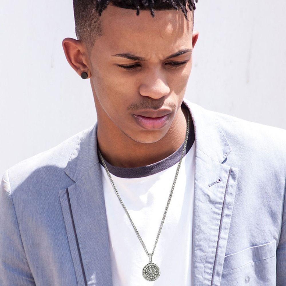 Pendant Vintage Creative Double Layer Cuban Style Choker Man Necklace Wheat Chain Clavicle Chain