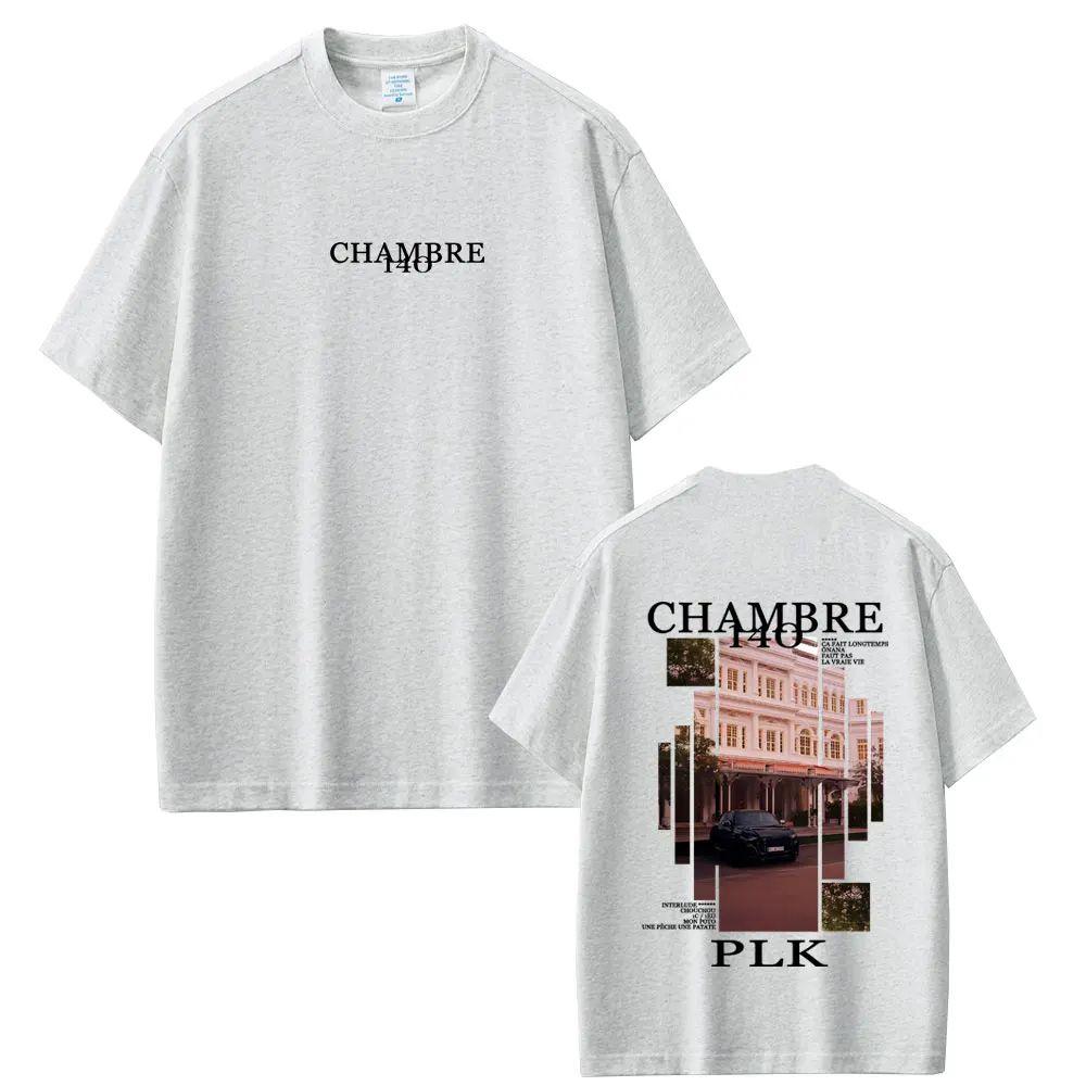 Hip Hop Fashion Pop Music T Shirts Rapper PLK Chambre 140 Album Graphic T-shirt Men Women Vintage Casual Oversized T Shirt
