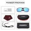 Feisedy TR90 Polarized Sports Sunglasses with UV Protection for and Ultra B2616 Men's Golf, Fishing, Running, Baseball, Cycling, Lightweight,