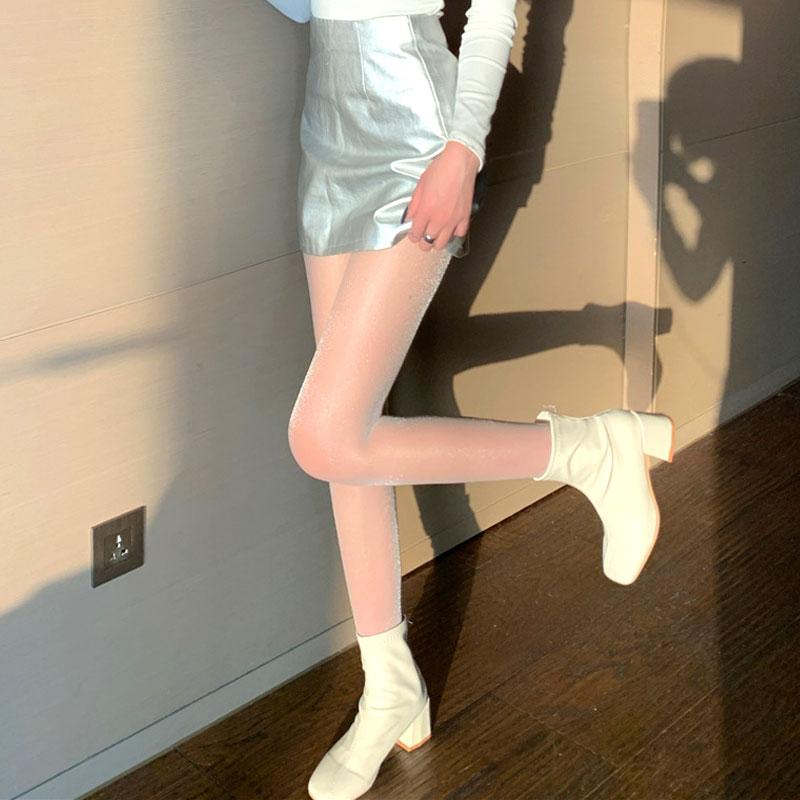 5 Colors Plus Size Gorgeous Shining Women Stockings Beautiful Luster Women Pantyhose