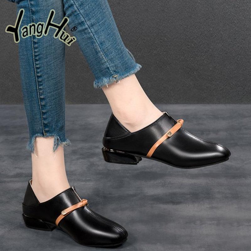 2024 New Soft Leather Loafers Flats Retro Korean Style All-match Concise Casual Comfortable Women's Shoes Fashion Spring Autumn