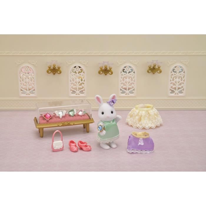Figurines miniatures - SYLVANIAN FAMILIES - 5647 - La valisette de mode et grande sœur Lapin neige