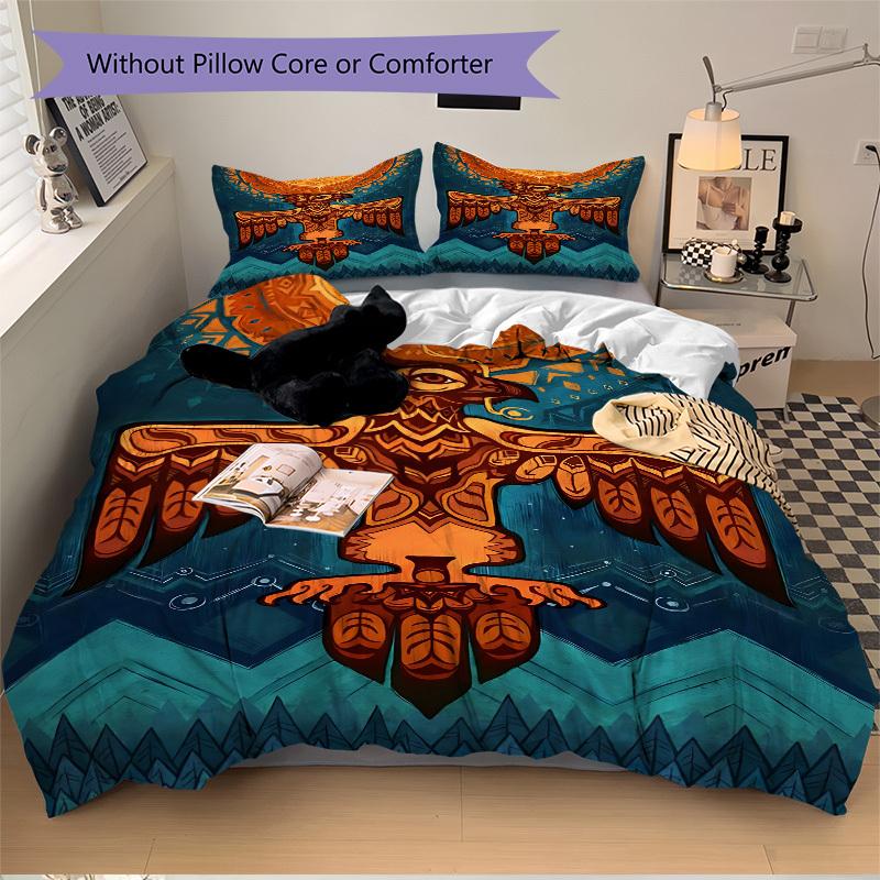 3pcs Eagle Spirit Soft Comfortable Bedding set, For Bedroom, Guest Room And Dorm, All - Season Use, High-Definition Printing114