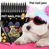 Set di 12 penne per nail art per animali domestici, smalto per unghie per cani ad asciugatura rapida, per cuccioli, gatti, con punta morbida e accessori creativi per la toelettatura degli animali domestici